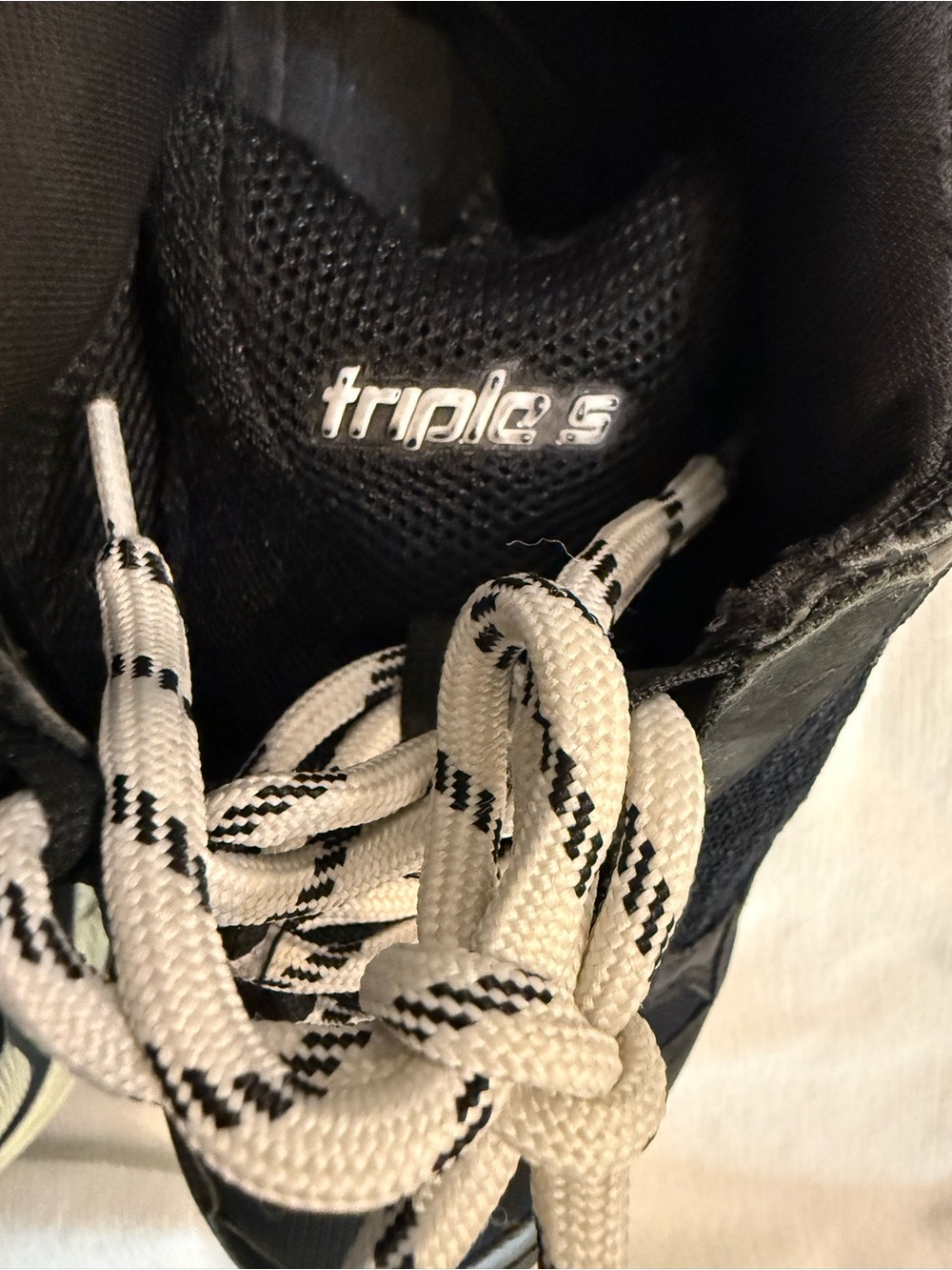 Balenciaga Black Cream Red Triple S-Style Chunky Sneakers - Picture 13 of 13